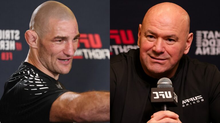 Sean Strickland says he’s prepared to vacate UFC title, move to 205 if contract dispute unresolved Sean Strickland and Dana White