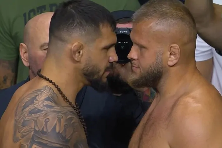 Aleksandar Rakic Successful in Heavyweight Debut, Out-Works Marcin Tybura Aleksandar Rakic and Marcin Tybura, UFC Belgrade