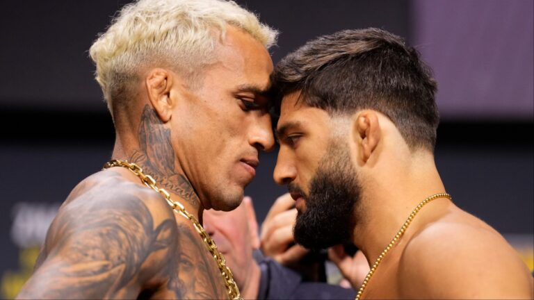 Arman Tsarukyan vs. Charles Oliveira 2 cancelled as Tsarukyan set for new UFC 331 fight Charles Oliveira and Arman Tsarukyan face off at the UFC 300 ceremonial weigh-in