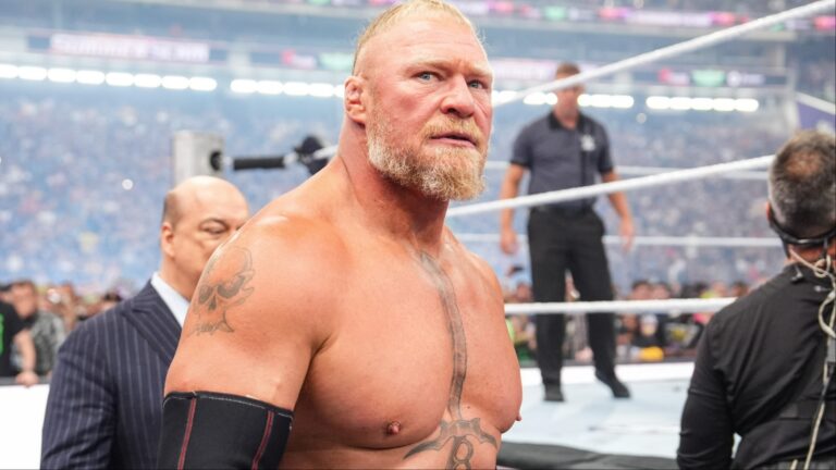 Former UFC superstar Brock Lesnar announces pro wrestling retirement Brock Lesnar enters the ring at WWE Summerslam
