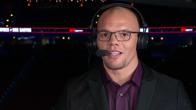 Anthony Smith working as an analyst for a UFC broadcast
