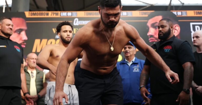 Video! Moses Itauma Shoves Filip Hrgovic Off Stage, Gets Slapped In Return Video! Moses Itauma Shoves Filip Hrgovic Off Stage, Gets Slapped In Return