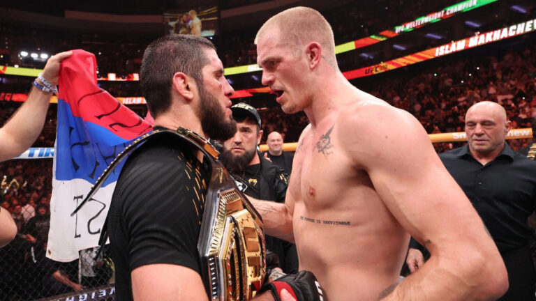 Ian Machado Garry’s coach sticks up for fighter amid hugging criticism: “There’s absolutely nothing wrong with it” Islam Makhachev and Ian Machado Garry embrace following their UFC 330 title fight