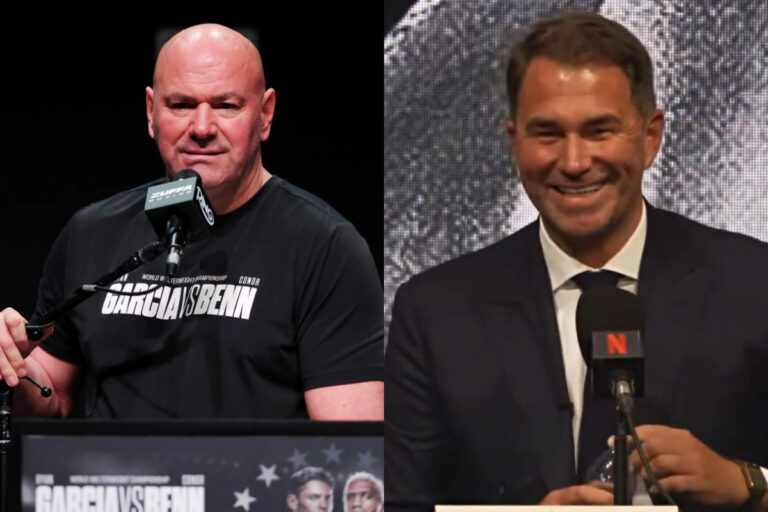 Dana White's name was booed during the Fury vs. Joshua presser much to the joy of Eddie Hearn
