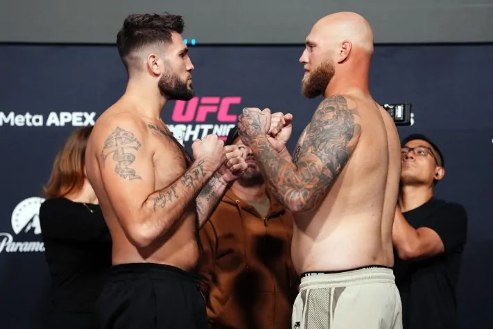 Short, Violent Scrap Sees Allen Frye Jr Put Away RJ Harris Allen Frye Jr. and RJ Harris, UFC Vegas 122