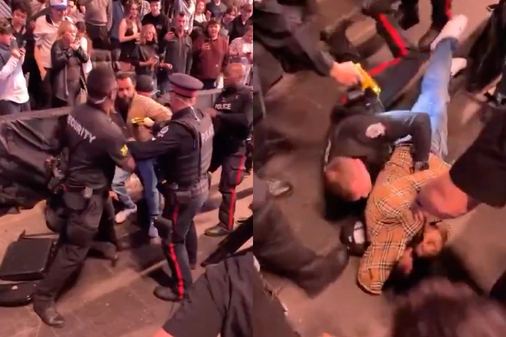 (WATCH) UFC Edmonton Video Shows Police Officer Suplexing Fan (WATCH) UFC Edmonton Video Shows Police Officer Suplexing Fan